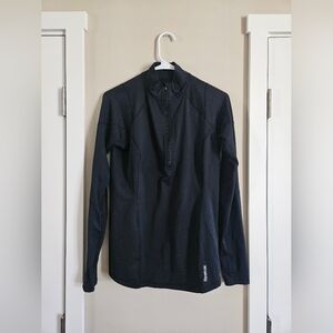 Reebok black womens large long sleeve active fit gym wear outdoor sweater